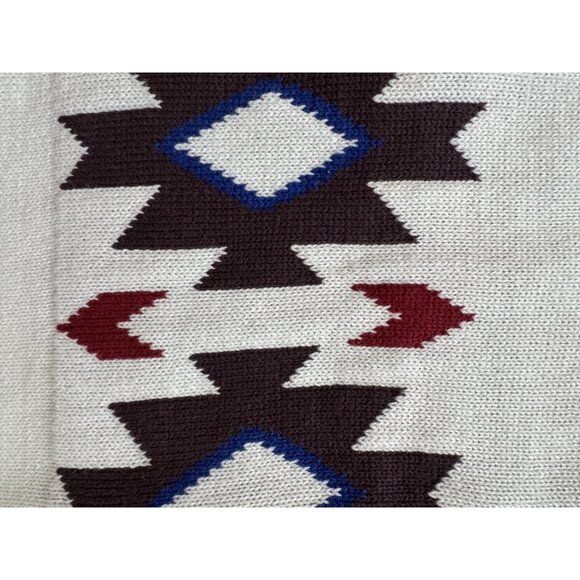 NWT Lucky Brand Aztec Cardigan Sweater Tofu Medium Southwestern $149.50 New - Picture 3 of 12